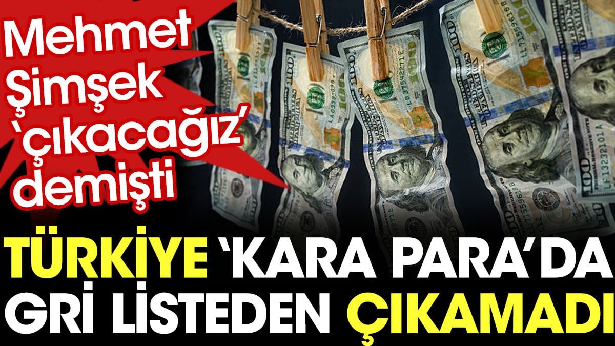Türkiye ‘kara para’da gri listeden çıkamadı