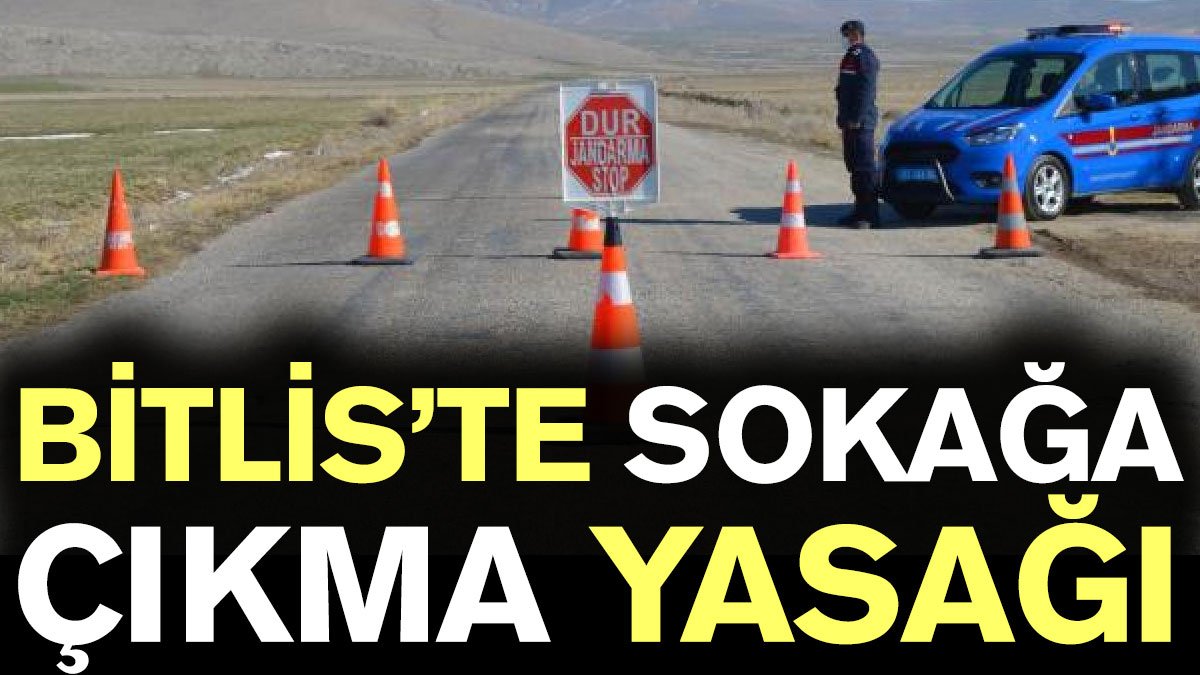 Bitlis'te sokağa çıkma yasağı