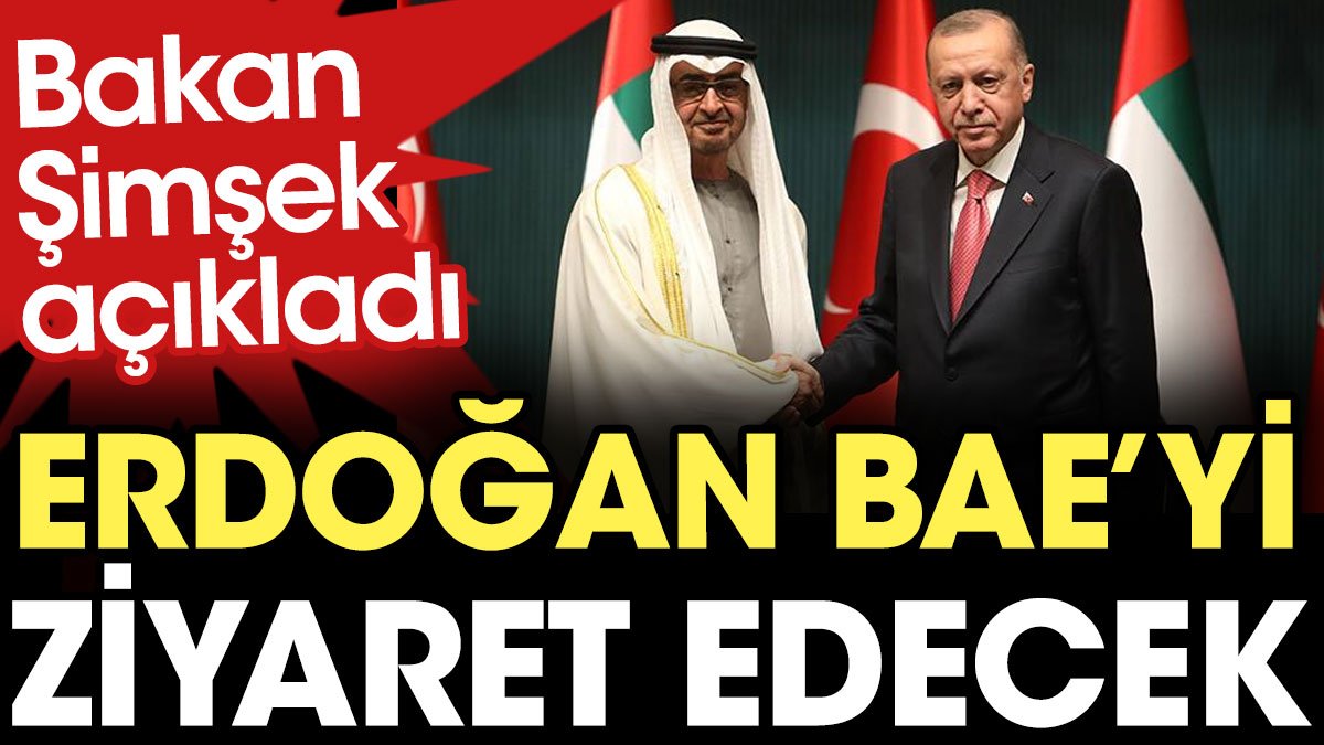 Erdoğan BAE'yi ziyaret edecek