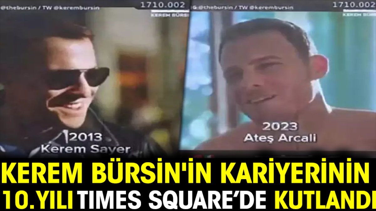 Kerem Bürsin'in kariyerinin 10. yılı Times Square’de kutlandı