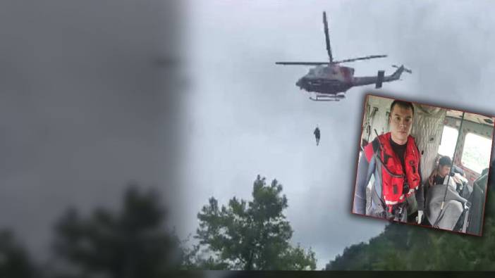 Film gibi operasyon! Selden kaçıp ağaca çıkan iki kişi helikopterle kurtarıldı