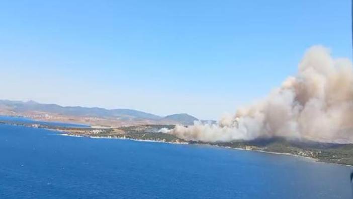 İzmir'in iki ilçesinde aynı anda orman yangını. Vatandaşlar tahliye ediliyor