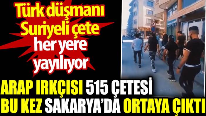 Arap ırkçısı 515 çetesi bu kez Sakarya’da ortaya çıktı. Suriyeli çete her yere yayılıyor