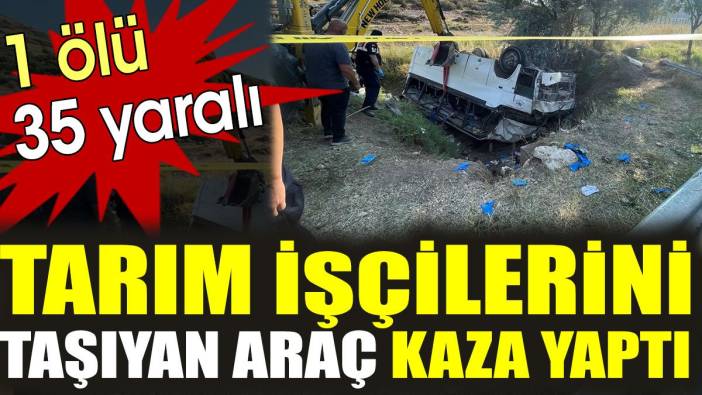 Tarım işçilerini taşıyan araç kaza yaptı