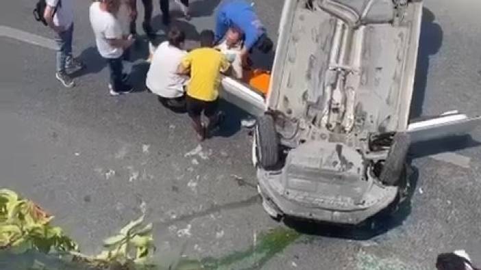 İstanbul’da korkunç kaza. Üst yoldan D-100'e otomobil düştü
