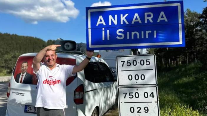 Tanju Özcan Ankara il sınırına ulaştı