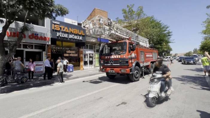 Döner salonunda yangın çıktı