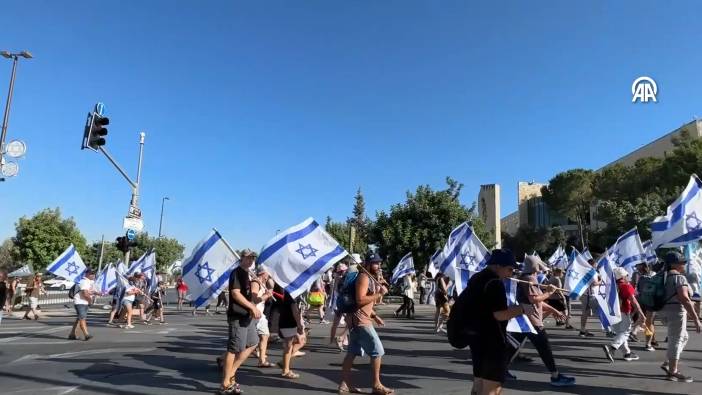 İsrail'de yargı düzenlemesine karşı yürüyüş