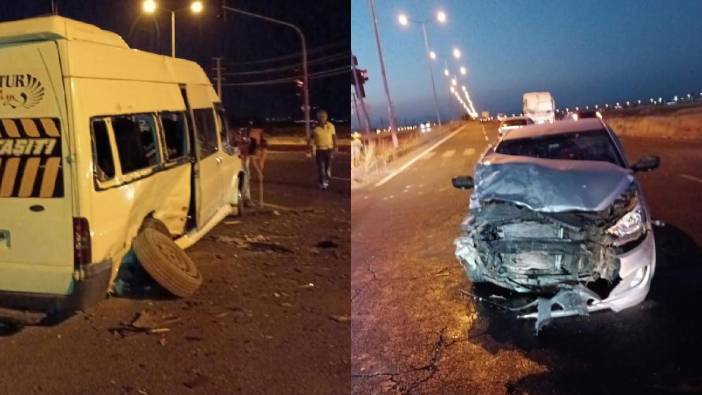 Diyarbakır’da cezaevi servisi ile otomobil çarpıştı: 12 yaralı