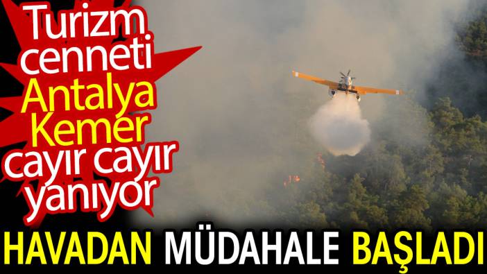 Antalya Kemer'deki orman yangınına havadan müdahale başladı