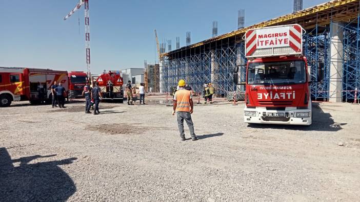 Ankara'da korkutan inşaat yangını