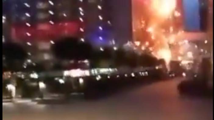 Moskova'ya Ukrayna İHA'sı düştü. Patlama anı kamerada