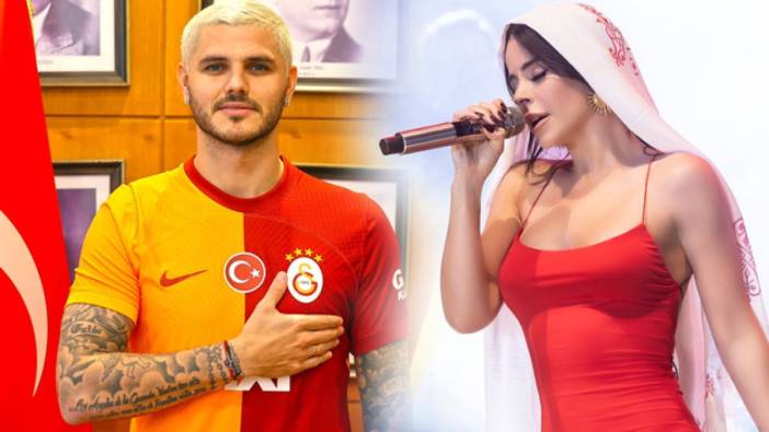 Simge Sağın Mauro Icardi'yi kilometrelerce uzakta konser verirken bile unutmadı