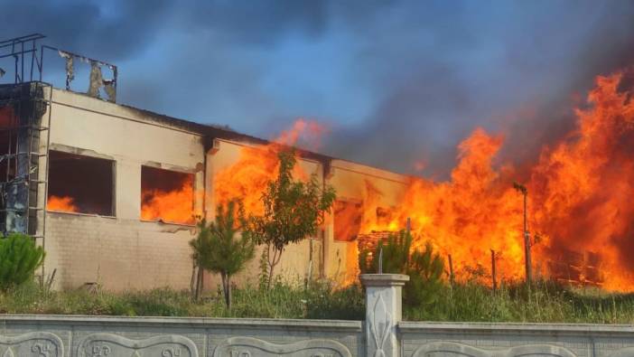 Kastamonu’da ahşap kapı fabrikasında yangın