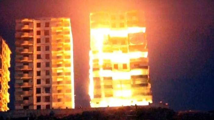 Kahramanmaraş’ta hasar alan bina 130 kilo patlayıcı kullanılarak yıkıldı!
