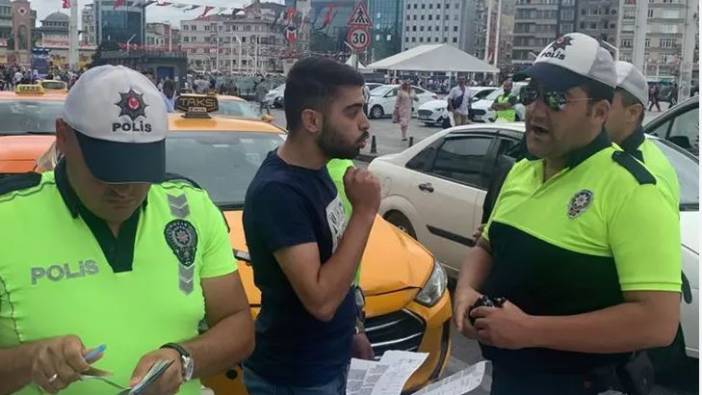 Yolcu seçen taksici polisi tehdit etti