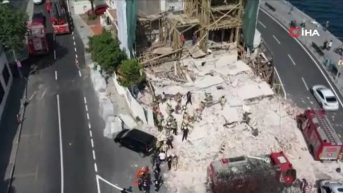 Beşiktaş'ta bina çöktü
