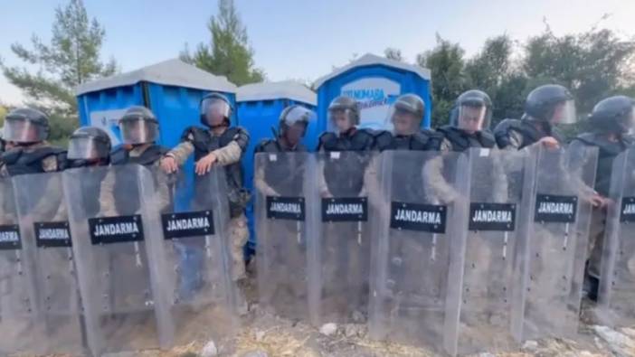 Akbelen’de tuvalet ‘gözaltına’ alındı. Jandarma barikat kurdu