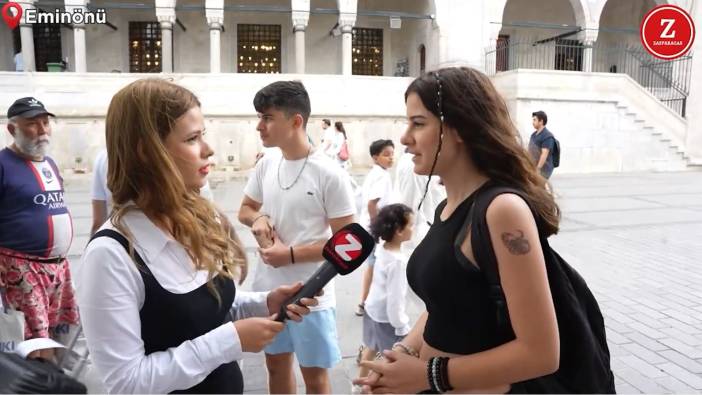 Sokak röportajına konuşan gurbetçi kız:  Buraya gelince çok paramız oluyor. Erdoğan'a bir şey söylemem