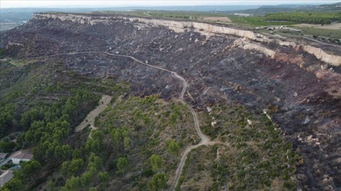Fransa'da çıkan yangında yaklaşık 500 hektar alan kül oldu
