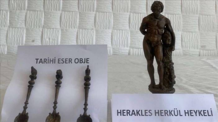 Tarihi eser operasyonunda Herakles heykeli ele geçirildi