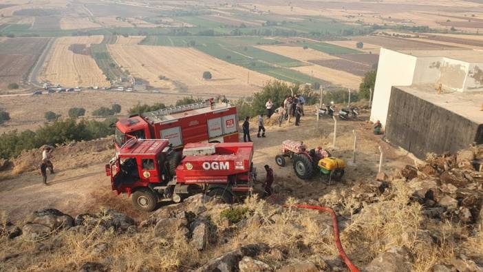 Gaziantep’te düşen yıldırım ormanlık alanı yaktı