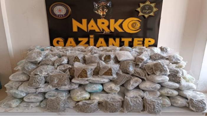 Gaziantep’te kilolarca uyuşturucu ele geçirildi