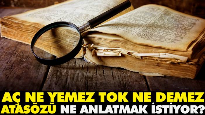 Aç ne yemez tok ne demez atasözü ne anlatmak istiyor?