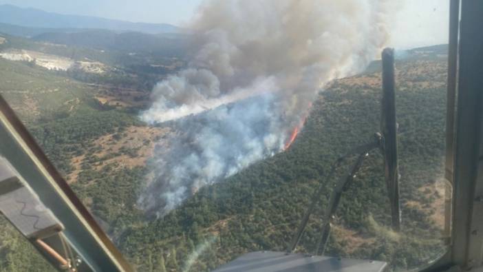 Balıkesir'deki orman yangını kısmen kontrol altına alındı. Yangına müdahaleler sürüyor