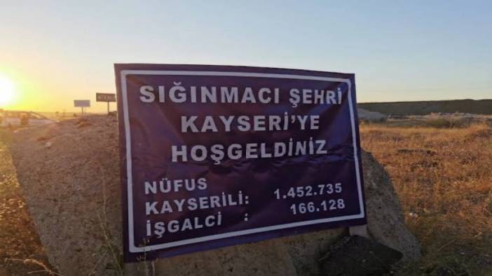 Bu pankart Kayseri'nin girişine asıldı: Görenler tekrar tekrar baktı