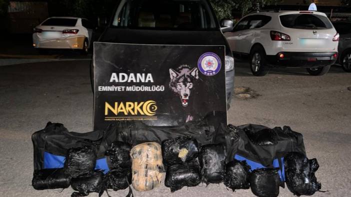 Adana'da bir araçta 31 kilo 700 gram esrar ele geçirildi