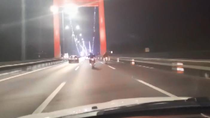 FSM Köprüsü'nde tehlikeli motosiklet sürüşü