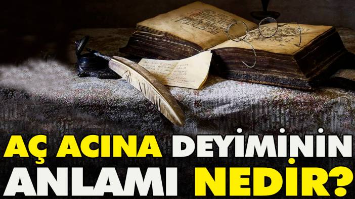 Aç acına deyiminin anlamı nedir?