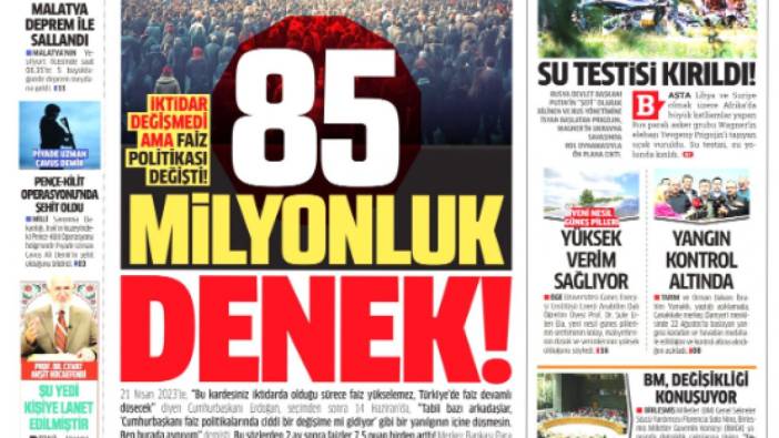 Milli Gazete 2 yıldır süren yanlış ekonomi politikasından Erdoğan’ı sorumlu tuttu