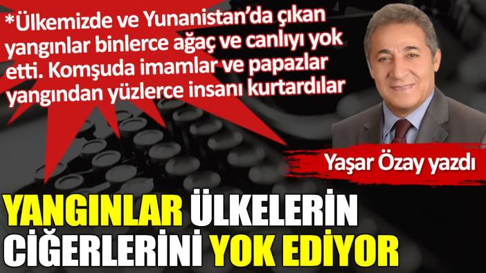 Yangınlar ülkelerin ciğerlerini yok ediyor