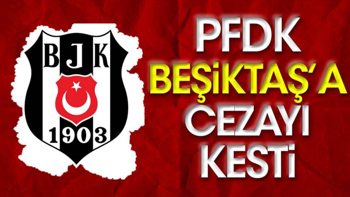 PFDK Beşiktaş'a cezayı kesti