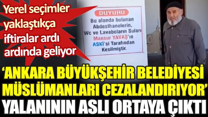 ‘Ankara Büyükşehir Belediyesi Müslümanları cezalandırıyor’ yalanının aslı ortaya çıktı