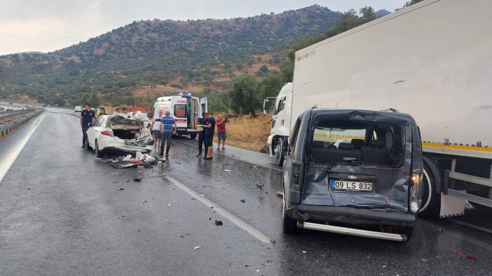 Aydın’da zincirleme trafik kazasında 8 kişi yaralandı