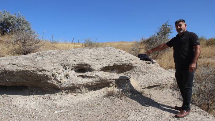 Sivas'ta kayanın içinde bulundu hem de binlerce yıllık
