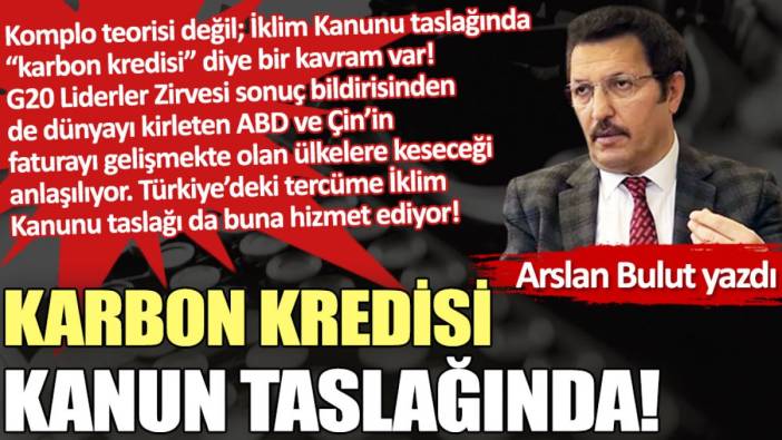 Karbon kredisi kanun taslağında!