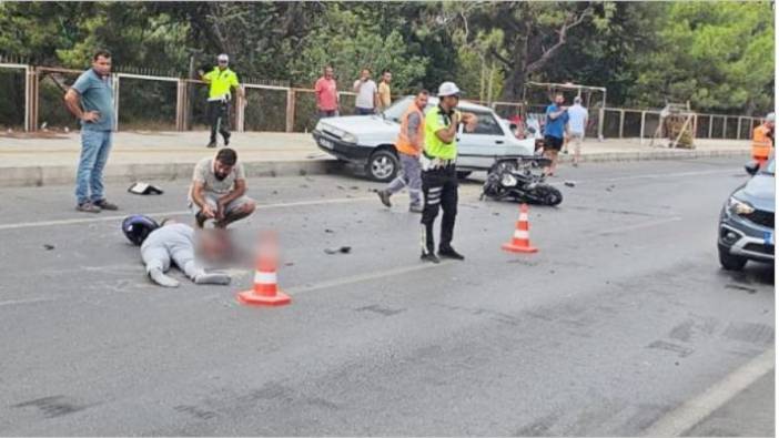 Motosikletiyle otomobile çarpan Rus sürücü ağır yaralandı