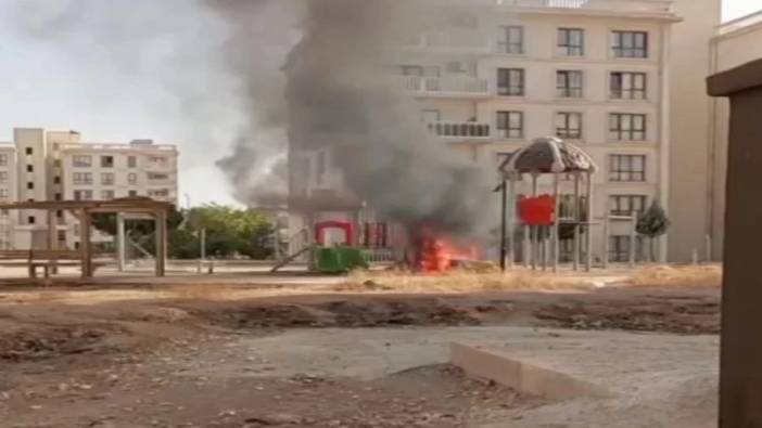 Mardin’de parkta çıkan yangın korkuttu