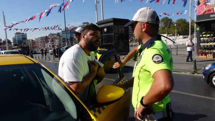 Taksici anahtarı polise vermek istemeyince gerginlik yaşandı