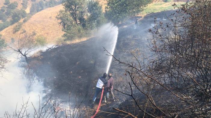 Bingöl’deki örtü yangını evlere sıçramadan söndürüldü