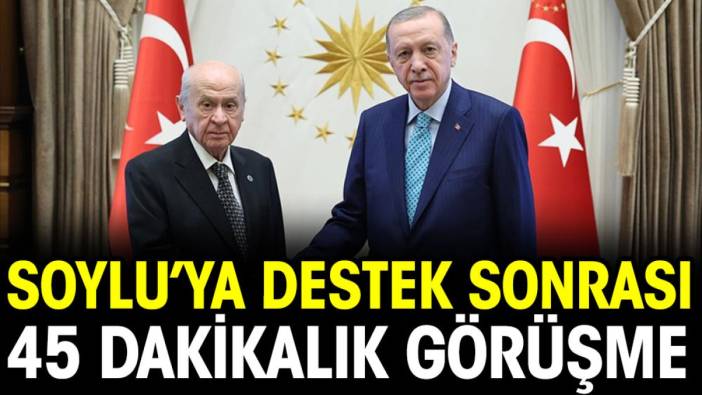 Soylu'ya destek sonrası Erdoğan ve Bahçeli arasında 45 dakikalık görüşme