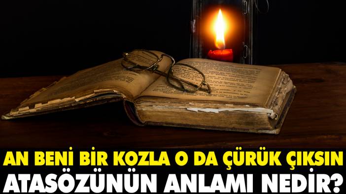 An beni bir kozla o da çürük çıksın atasözünün anlamı nedir?