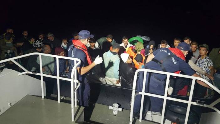 Ayvalık açıklarında 149 kaçak göçmen kurtarıldı