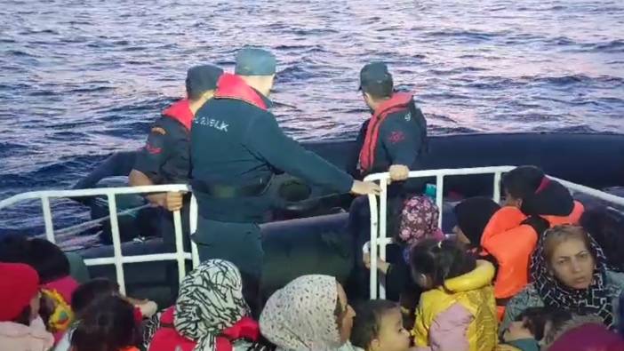 Ayvalık açıklarında 108 kaçak göçmen yakalandı
