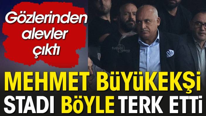 Mehmet Büyükekşi Beşiktaş maçını böyle terk etti. Gözlerinden alevler çıktı