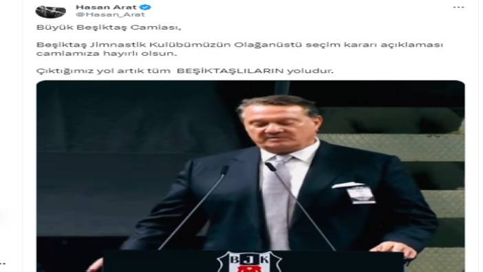 Beşiktaş'ın ilk başkan adayı belli oldu. Adaylığını resmen açıkladı